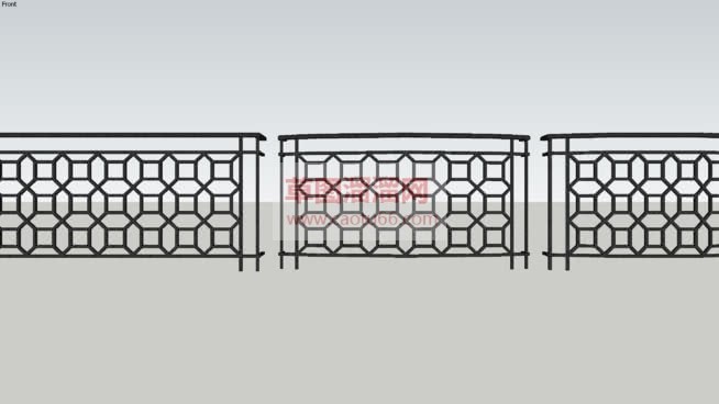 栏杆免费SU模型 1