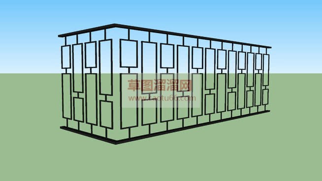 阳台栏杆免费SU模型 1