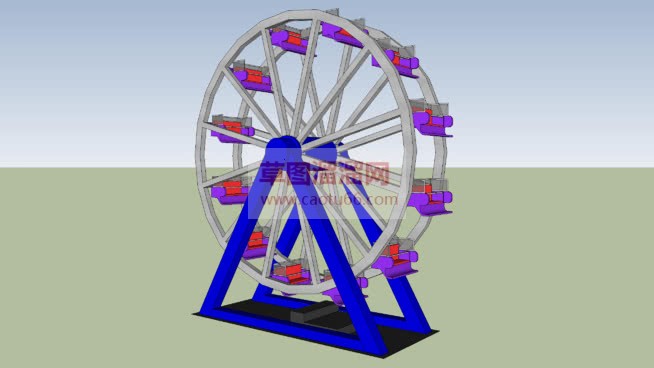 摩天轮的库免SU模型 1