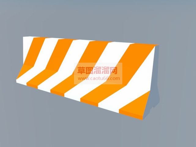 水马道路护栏SU模型 1