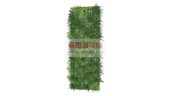 绿植墙SU模型 1