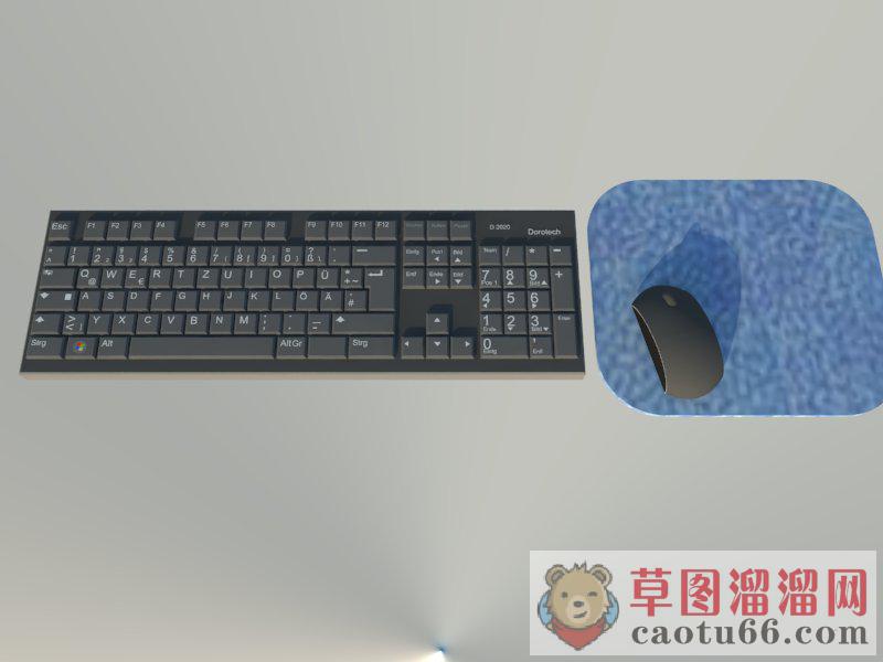 键盘鼠标垫SU模型 1