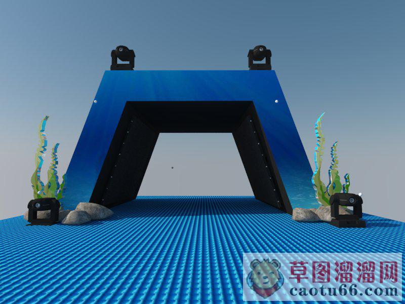 水族馆大门SU模型 1