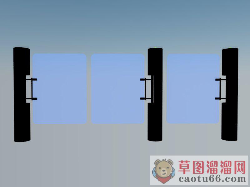 人行道闸SU模型 1