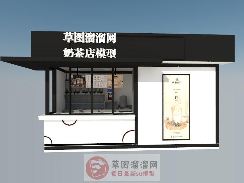 奶茶店SU模型 1