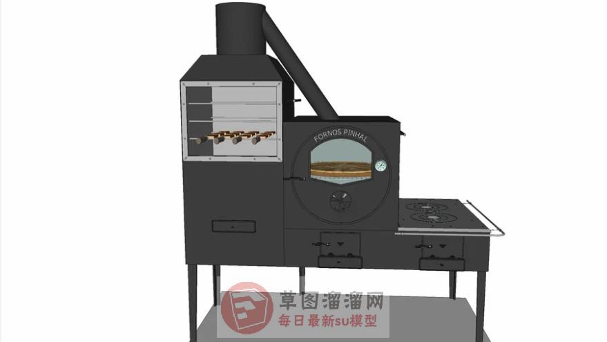 电烤披萨炉机器SU模型 1