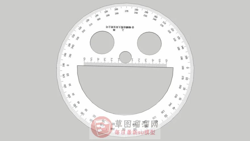 量角器教学用具SU模型 1