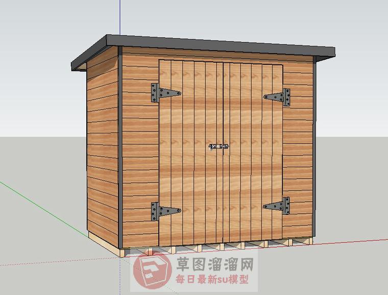 小木屋工具房SU模型 1