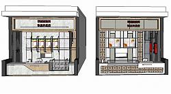 奶茶店饮品店SU模型 免费sketchup模型下载