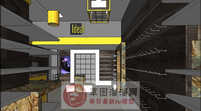 鞋店SU模型 3