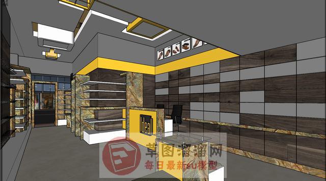 鞋店SU模型 5