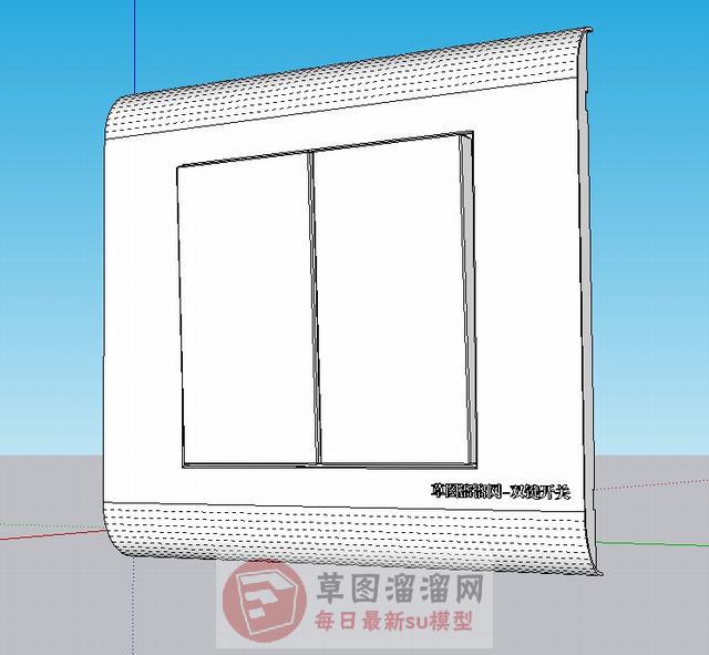 双键开关按钮SU模型 1