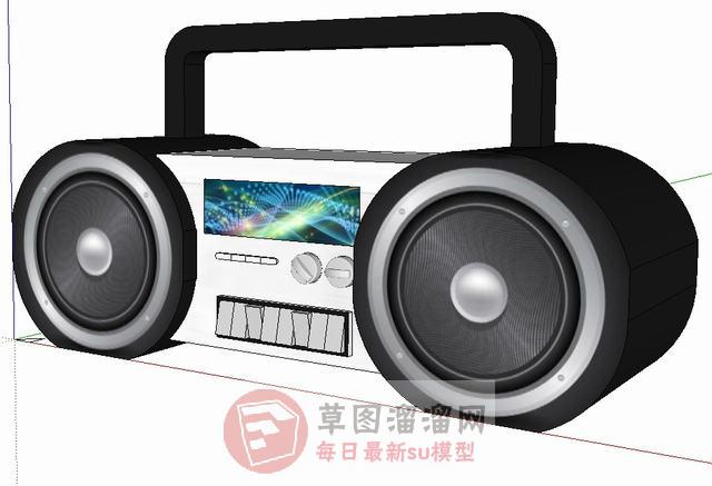 录音机放音机音乐SU模型 1