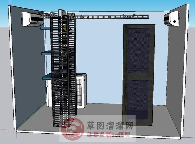 网站服务器机房SU模型 1