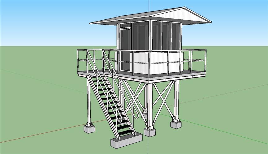 瞭望台SU模型 1