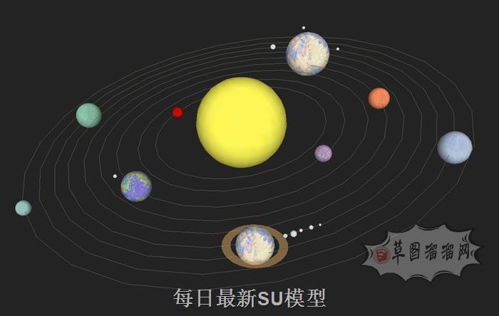 宇宙行星太阳系SU模型 1