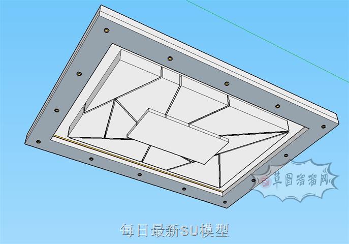 天花板吊顶SU模型 1