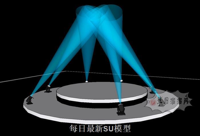 舞台光束灯光SU模型