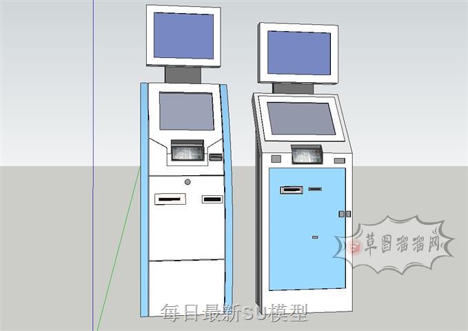 取票机触屏终端机SU模型 1