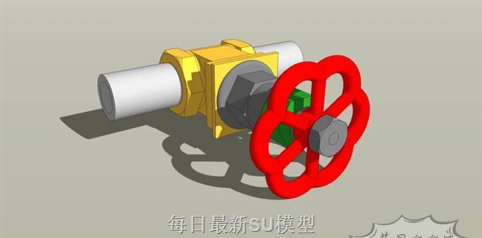 水阀阀门开关SU模型 1