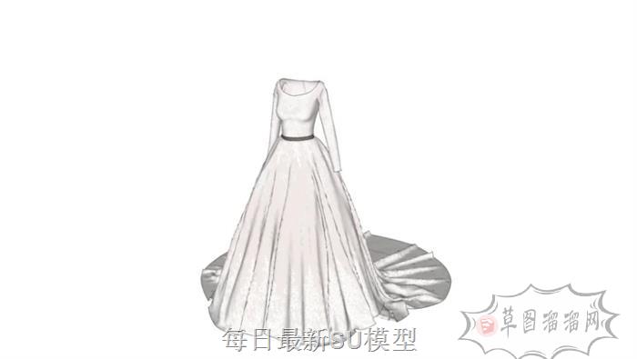 婚纱礼服模特SU模型