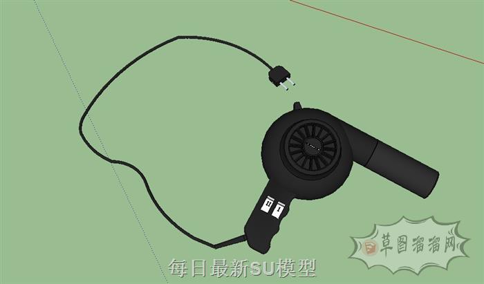 吹风筒吹风机浴卫SU模型