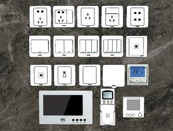 开关  按钮  可视电话  插座