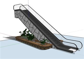 扶手电梯自动扶梯电梯SU模型 免费sketchup模型下载