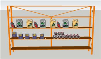 汽车配件机油置物架SU模型 免费sketchup模型下载