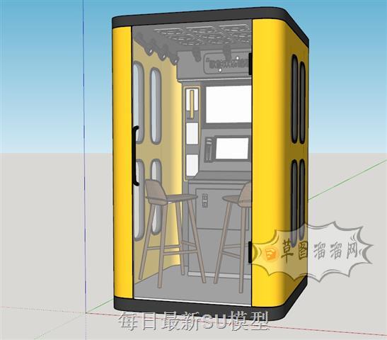 隔音KTV包厢SU模型 1
