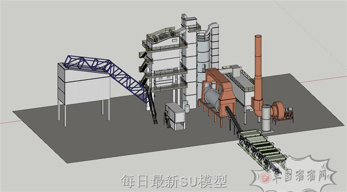 工业搅拌站搅拌SU模型 1