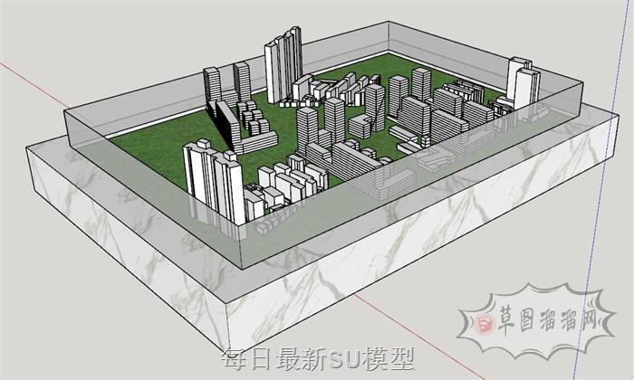 售楼沙盘SU模型 1