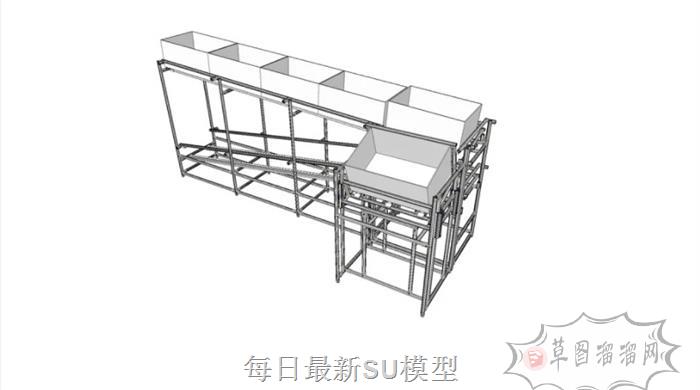 L形电机架机械SU模型 1