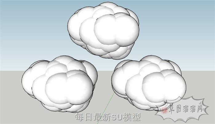 云朵装饰SU模型 1