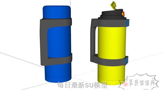 保温瓶保温杯水杯SU模型