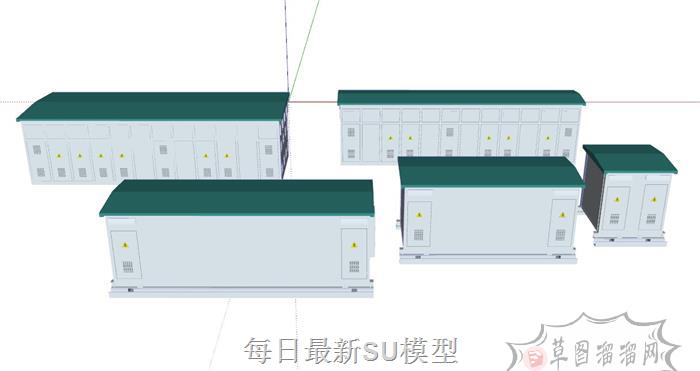 配电房配电箱电力SU模型 1