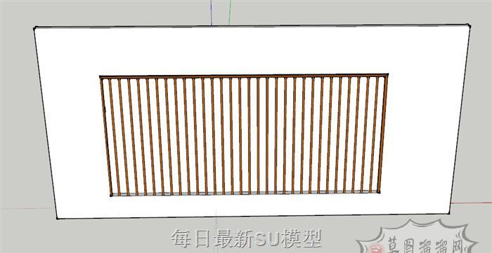 格栅吊顶SU模型 1