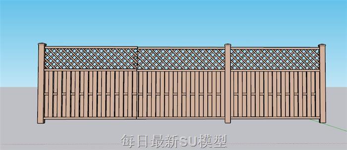 栅栏栏杆围栏SU模型 1