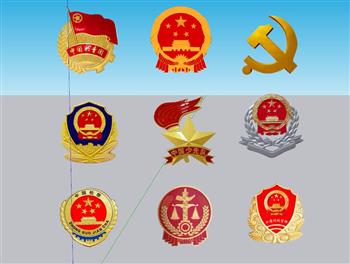 国徽 警徽 党徽