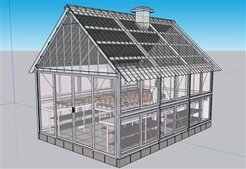 阳光房植物大棚SU模型 免费sketchup模型下载