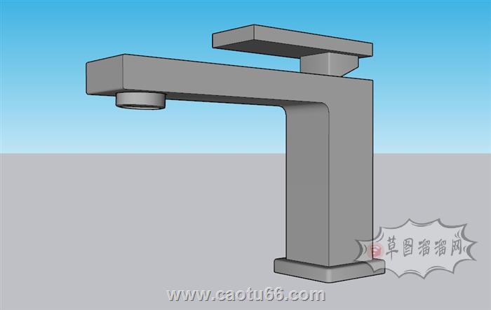 水龙头开关SU模型 1