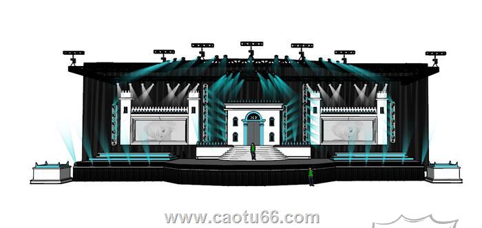 桁架舞台光束SU模型 1