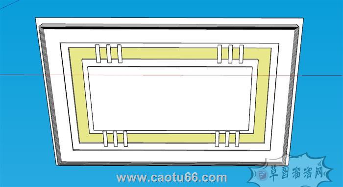天花板吊顶SU模型