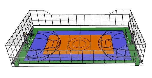 篮球场 运动场