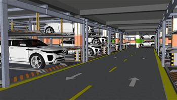 地下 停车场 双层 机械 停车位
