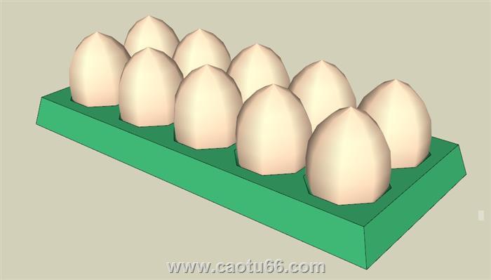 鸡蛋食物SU模型 1