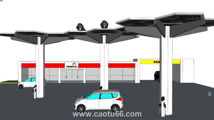 加油站石化SU模型 1