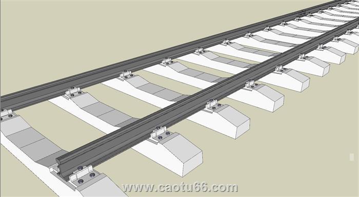 铁路铁轨SU模型