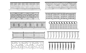 铁艺栏杆护栏SU模型 免费sketchup模型下载