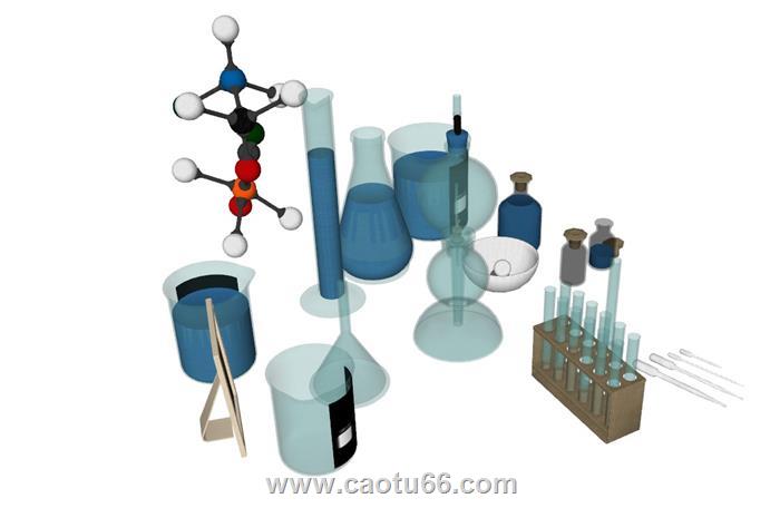 化学实验室试剂管SU模型 1